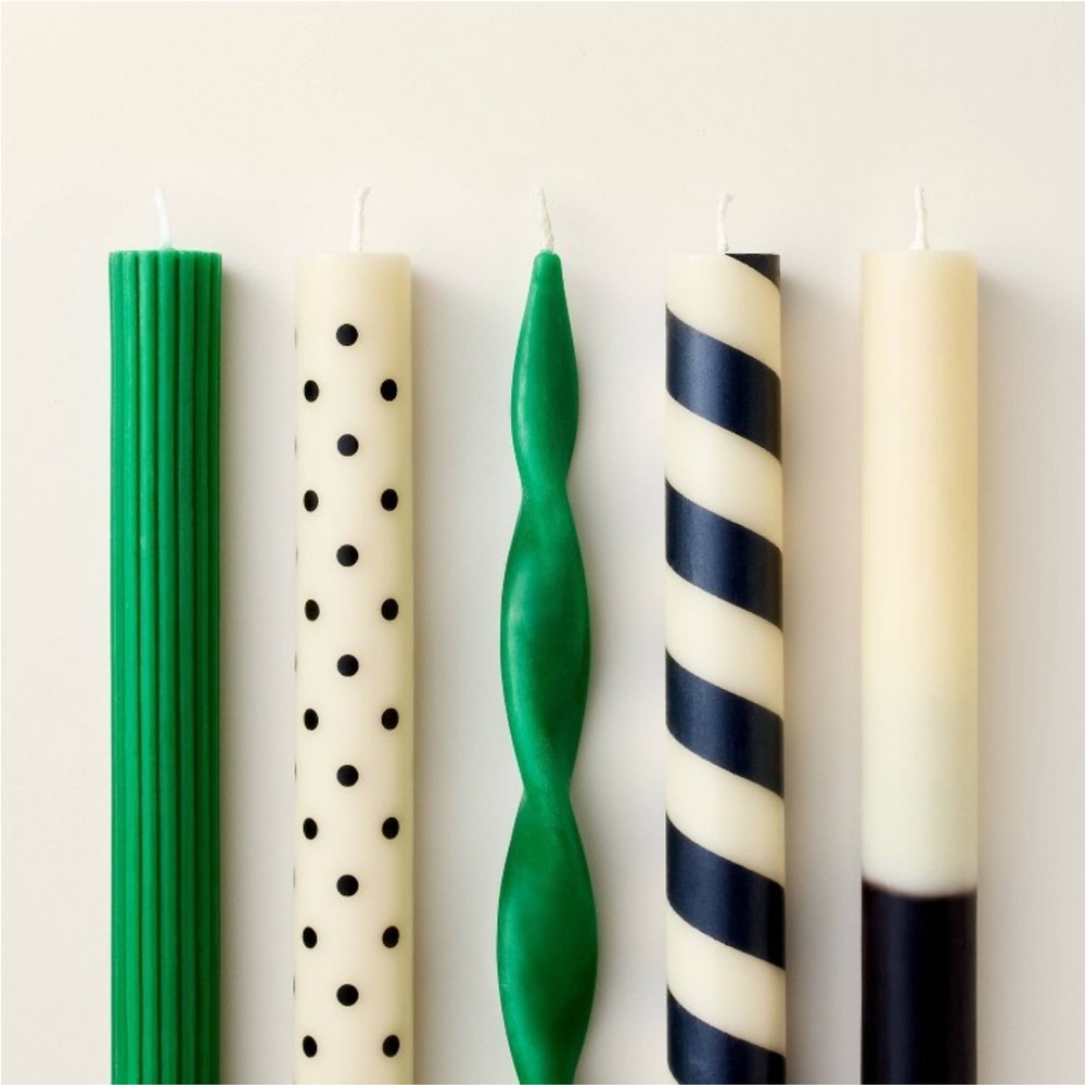 5ct Taper Candle Set Black/Cream/Green
- kate spade new york x Target - Picture 3 of 4